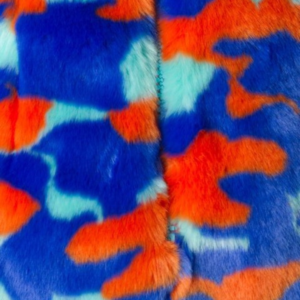 House of Holland Camo Fur Mini Skirt - Picture 2 of 3